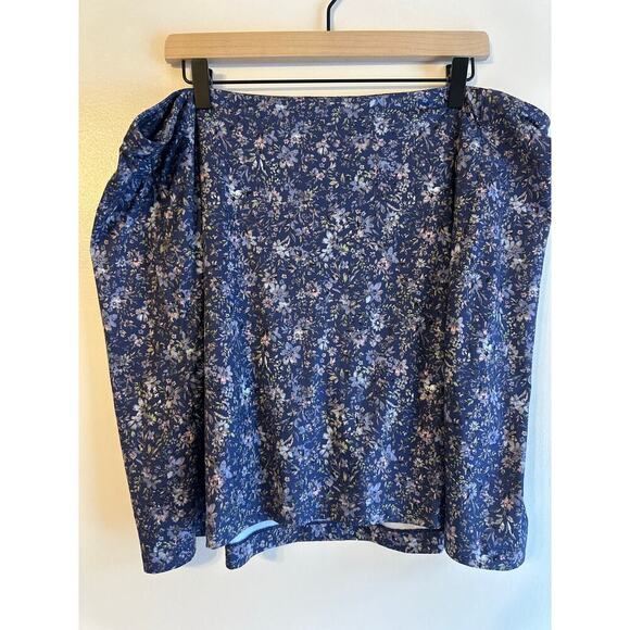 J. Jill Plus Size Fit Knit Performance Skort Stretch Floral  Athleisure Size 2X - Picture 1 of 4